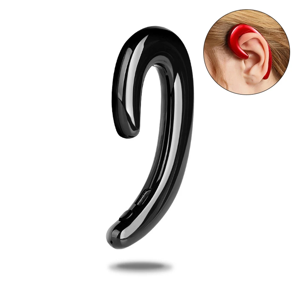 

Ear Hook Wireless Bone Conduction Bluetooth Car Earphone Sport Handsfree Headphones with Mic Single Stereo Headset for iPhone