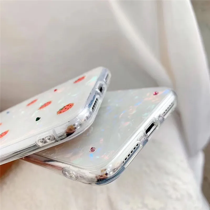 Ourdeals эпоксидный цветной чехол для телефона iphone 6s 6 8 7plus XS MAX XR X Fresh lovely fruit smooth