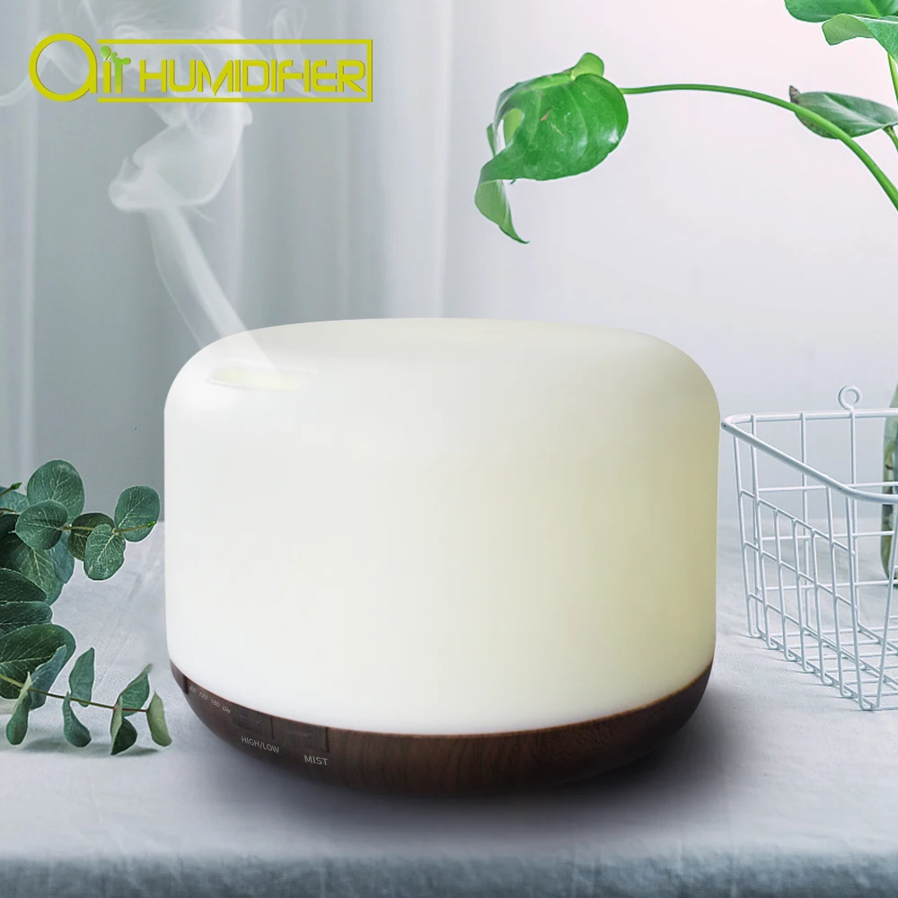 

500ml Air Humidifier Aroma Essential Oil Diffuser Aromatherapy Umidificador 7 Color Change LED Night Light for Home 168C