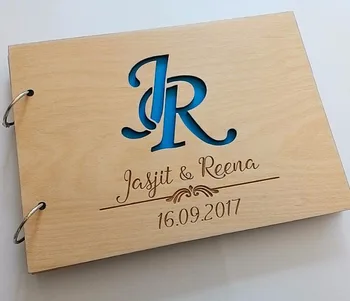 

Customs Wedding guest book with initials, Rustic wedding guest book alternative, Monogram guestbooks, Custom names guest book