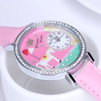 

Unicorn Miss Keke 2016 Clay Cute 3d Orz Horse Children Rhinestone Fashion Ladies Watch Women Leather Quartz Wristwatches 1018