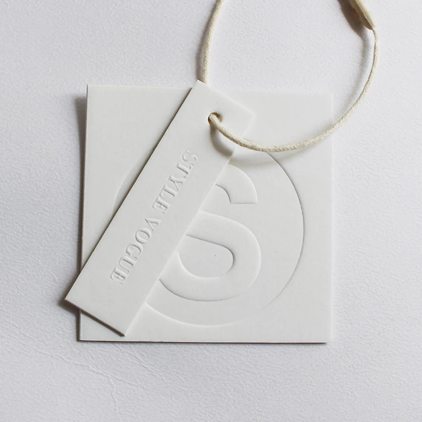 embossed swing tags