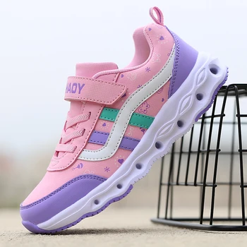 

2018 Autumn New Style Cute Print Girls Sneakers Kids Running Shoes Children's Outdoor Sport Shoes PU Leather Child Trainers