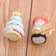 childrenn room shoe cabinet drawer knobs pulls cartoon porcelain handle knob dolls Christmas Tree handle pulls