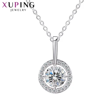

Xuping Fashion Circular Pattern Pendant Necklace Color Plated for Women Christmas Day Jewelry Gift M54-40072
