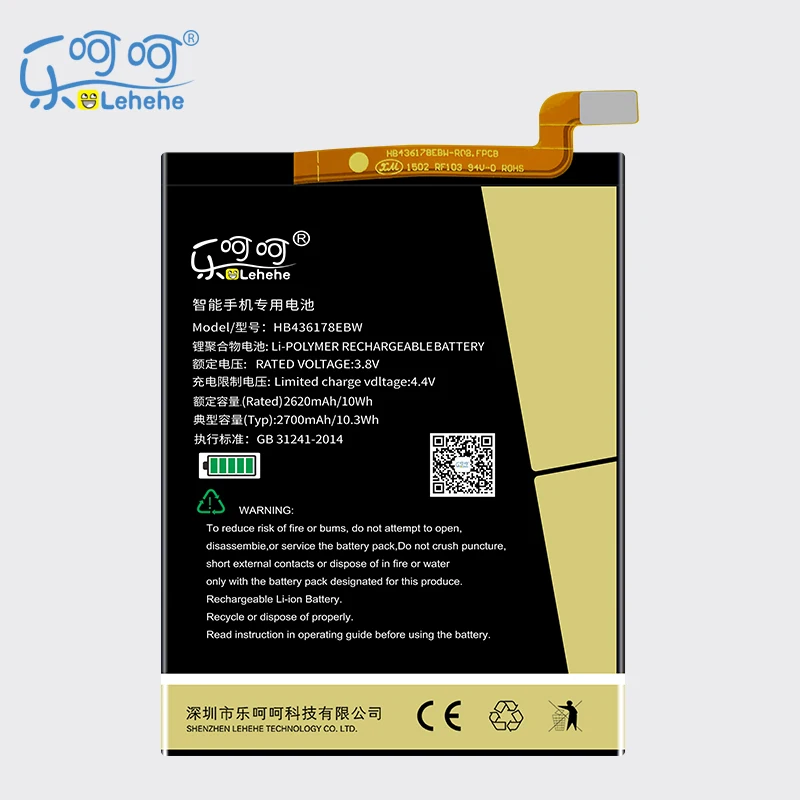 

New LEHEHE HB436178EBW Battery For HUAWEI Mate S CRR-CL00 CRR-UL00 2700mAh Replacement Li-Polymer Battery with Tools Gifts