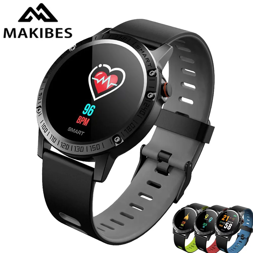 

Makibes T6 Pro Smart Band Fitness Tracker Bracelet IP68 Waterproof Wristband Blood Pressure Full color UI SmartWatch men's women