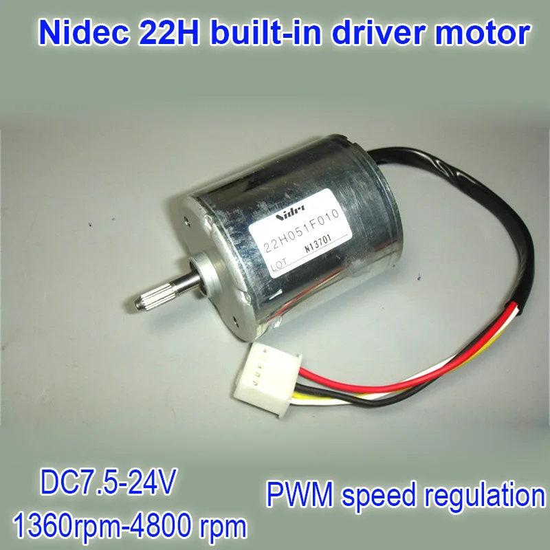 

Japan Nidec 22H double ball bearing mute brushless motor built-in driver DC12-24V 1360rpm-4800 rpm PWM speed regulation