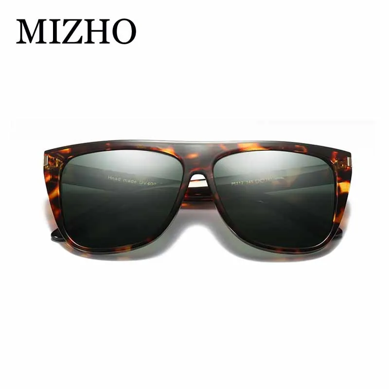 Женские пластиковые солнцезащитные очки MIZHO черные поляризационные квадратные