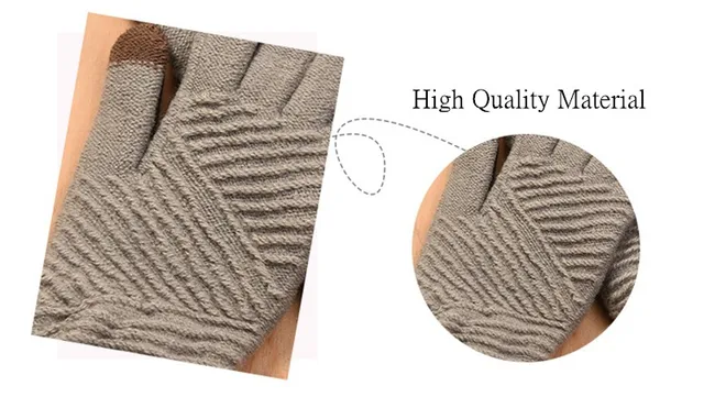 Women Gloves Winter Woolen Knitted Gloves Touch Screen Mittens Keep Warm Female Winter Full Finger Stripe Gloves Fashion Autumn -