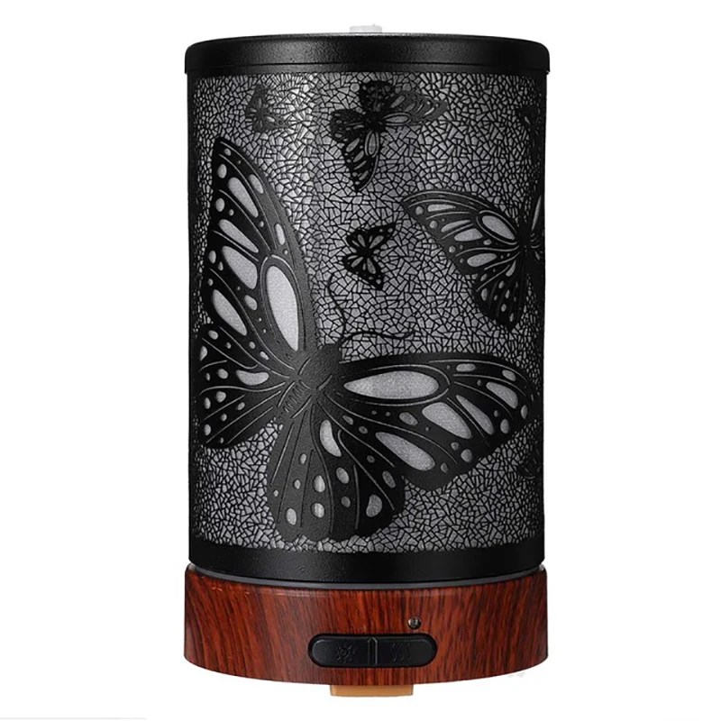

Air Humidifier Essential Oil Diffuser Iron Art Humidificador Mist Maker Led Lamp Diffuser Aromatherapy Uk Plug