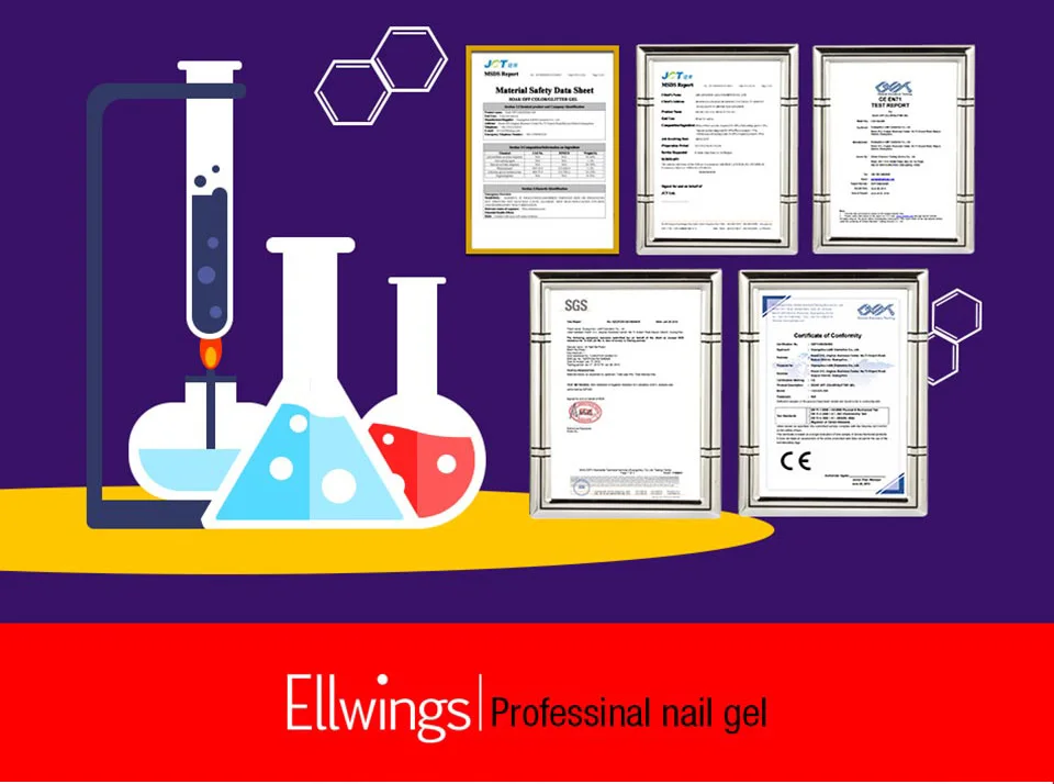 Ellwings набор переводных лаков для ногтей один стикер маникюрный гель для ногтей красочная бумага акриловый ложный гель клеевой Гель Инструменты для дизайна ногтей