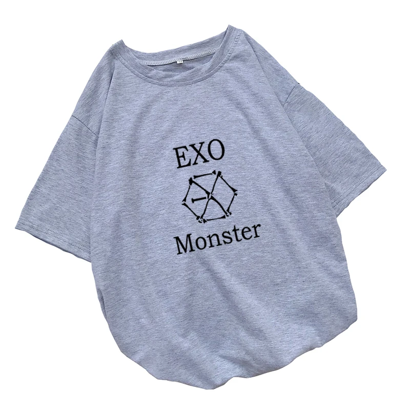 EXO Kpop T Shirt Women Cotton T-shirts Harajuku Loose Casual Short Sleeve Tops Tee Shirt Femme Streetwear Camiseta Mujer Clothes (3)