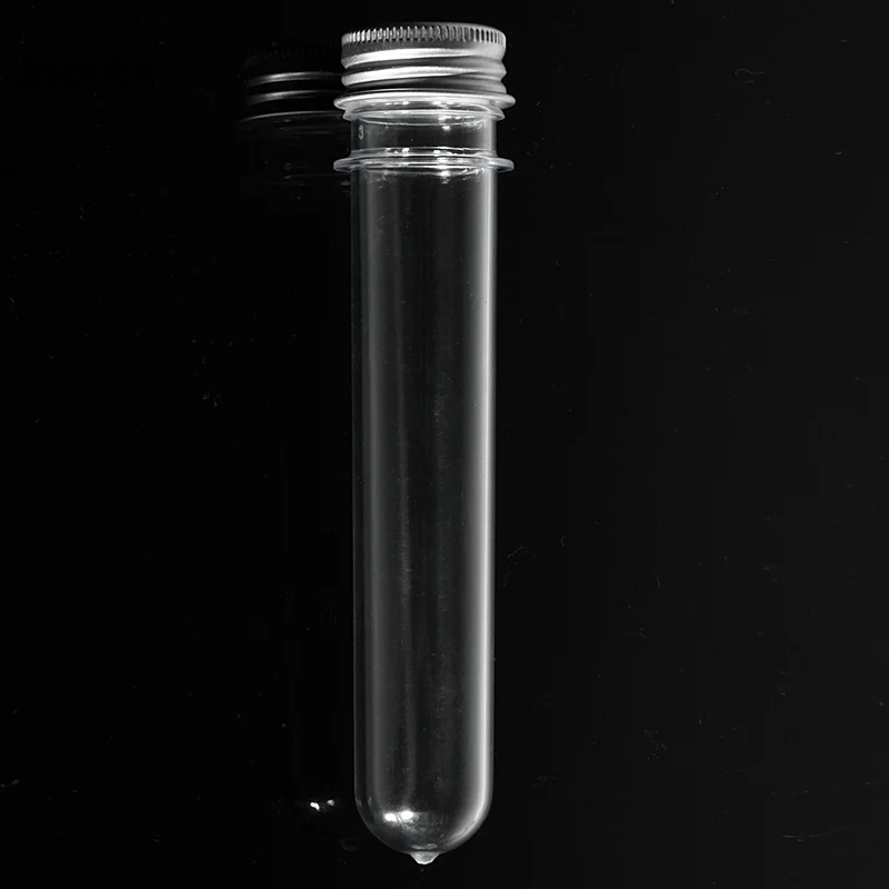 

Kicute 20Pc 40ml Wholesale Plastic Transparent Test Tubes With Aluminum Cap Bottles 14cm School Supplies Lab Equipments