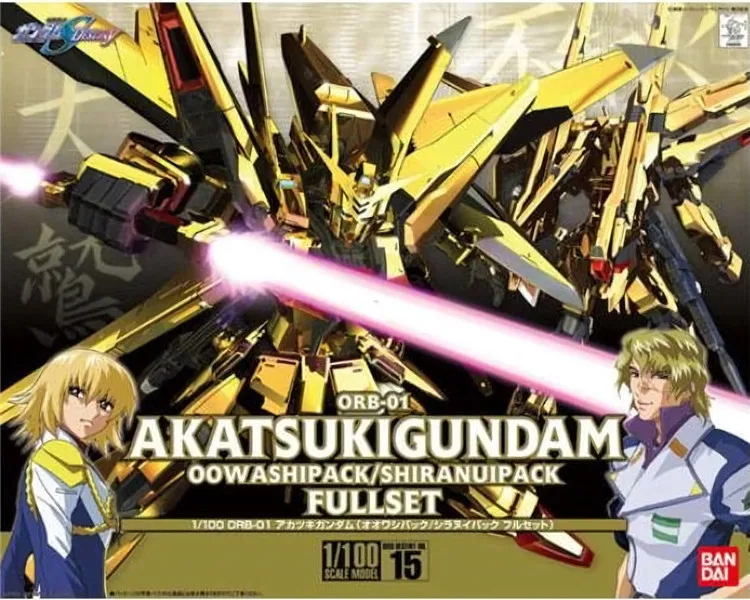Bandai tv 1/100 AKATSUKI GUNDAM OOWASHI PACK/SHIRANUI PACK полный набор экшн-фигурок сборка модельных комплектов игрушки