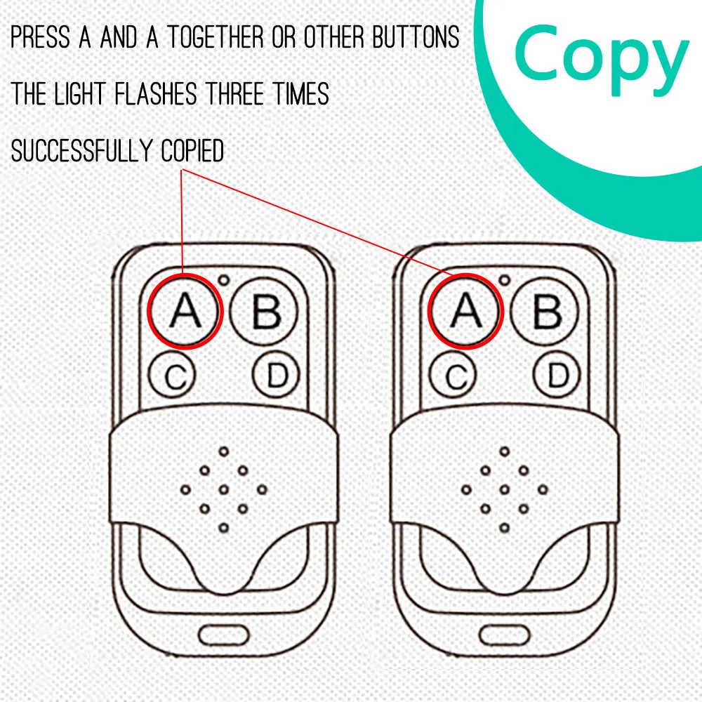 3 шт. 433 МГц Универсальный беспроводной пульт дистанционного управления РЧ передатчик 4 кнопки дубликатор для создания копий клонирование дистанционного гаражного освещения Электрический