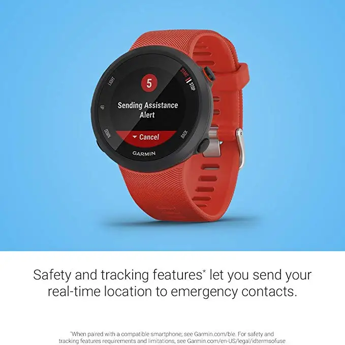 Часы Garmin Forerunner 45 42 мм простые в использовании GPS часы для бега с тренером