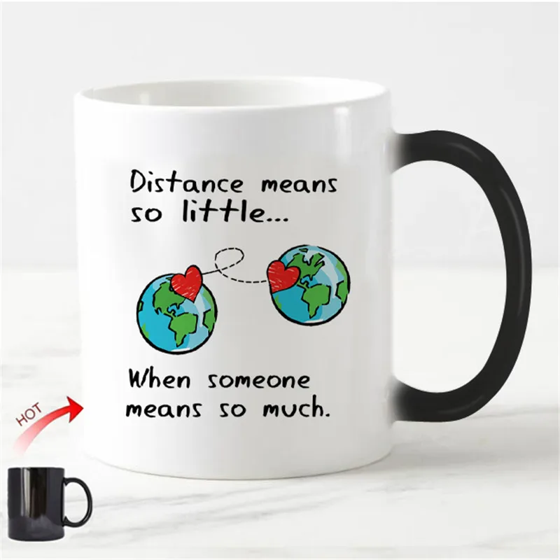 Шикарная волшебная кружка на большое расстояние с надписью Love Valentine Anniversary Gifts