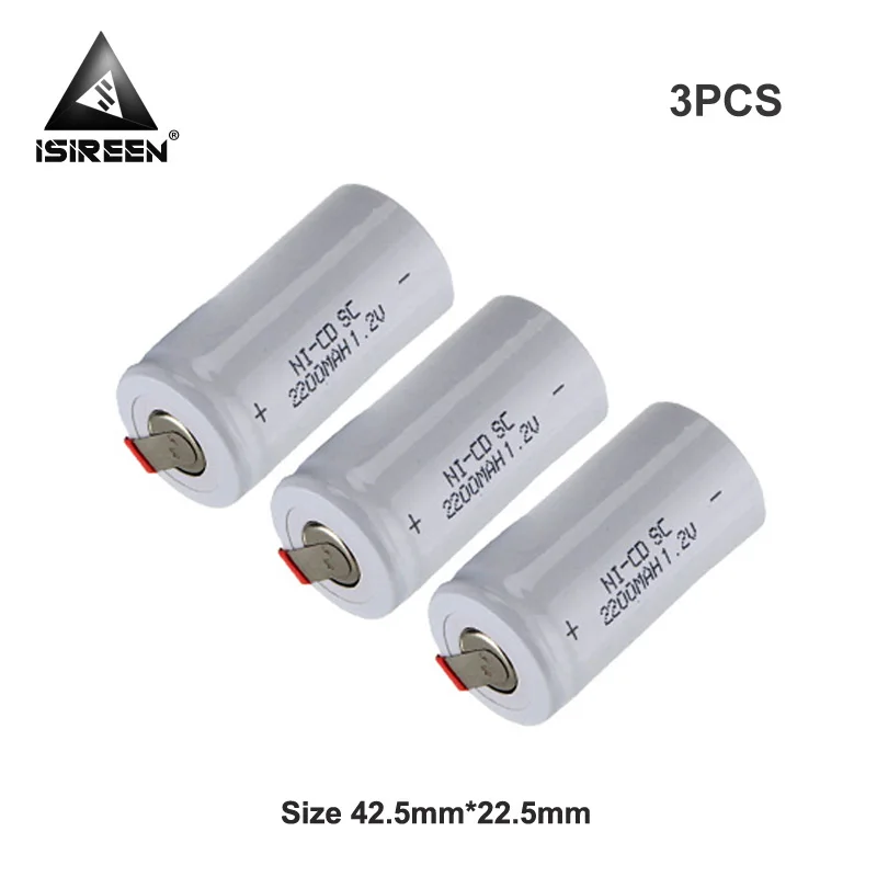 1,2 в 2200 мАч аккумуляторные батареи SC Ni-CD DIY аккумуляторные блоки Subc Ni аккумулятор CD электрические электроинструменты зубная щетка - Цвет: 3PCS
