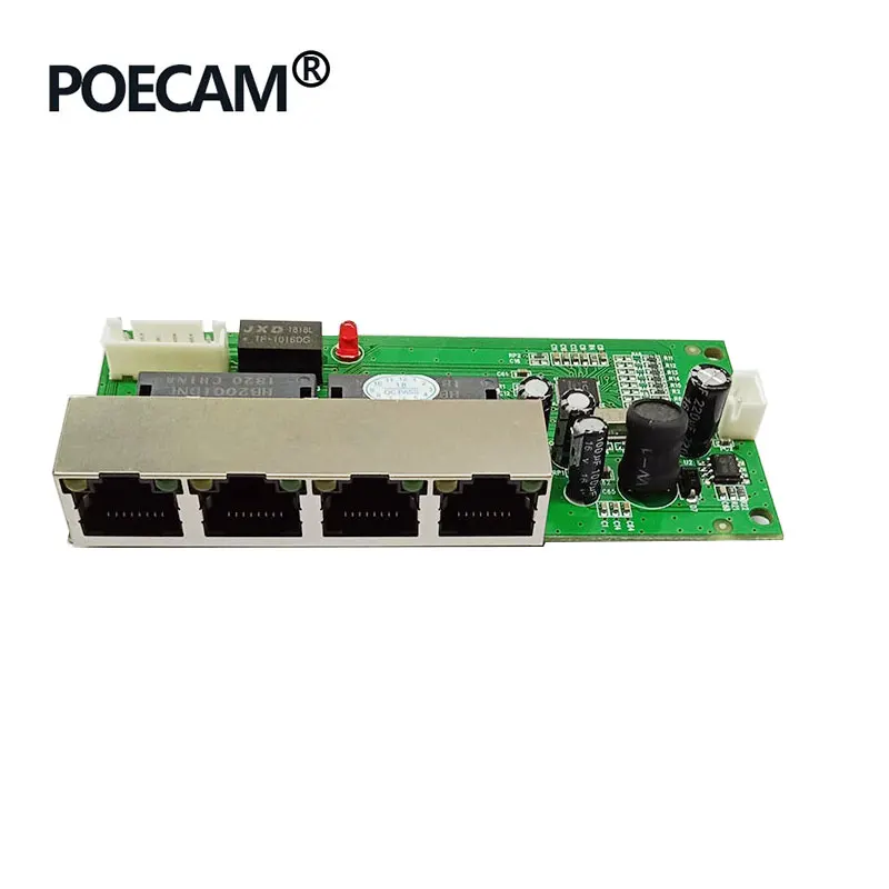 Мини 5-разъемное зарядное usb-устройство 10/100 Мбит сетевой коммутатор на возраст от 5 до 12 лет, в широкий диапазон входного напряжения smart ethernet переключатель pcb rj45 Модуль со светодиодной подсветкой встроенный