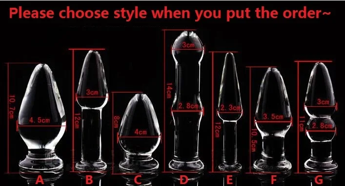  Crystal Gl Dildos Vagina Plug Butt Unisex Anus Enlarger Dilator Masturbation Product Bondage BDSM Sex Anal Toy 7 St | Красота и