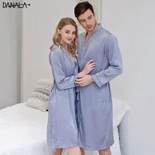 DANALA Шелковый Атласный парный халат, наборы для сна, Женская длинная строчка, модная одежда для сна для пары, комплекты для дома, костюмы для женщин, домашние костюмы