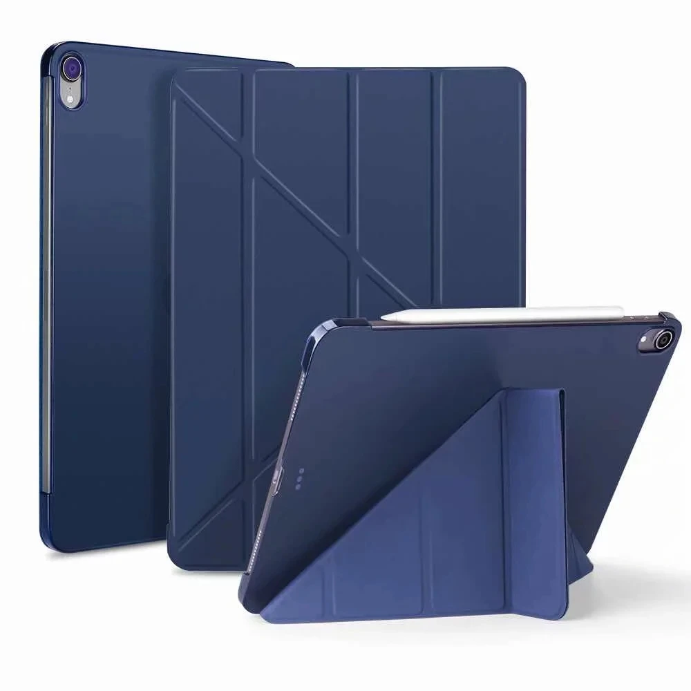 

Tri-fold Stand Cover for Apple iPad Pro 11 inch 2018,Smart Case Auto Wake/Sleep,2nd Gen Pencil Magnetic Attachment Side Opening