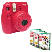 Fujifilm Instax Mini 8 мгновенная камера-Raspberry+ Fuji White Edge мгновенная пленка(50 листов