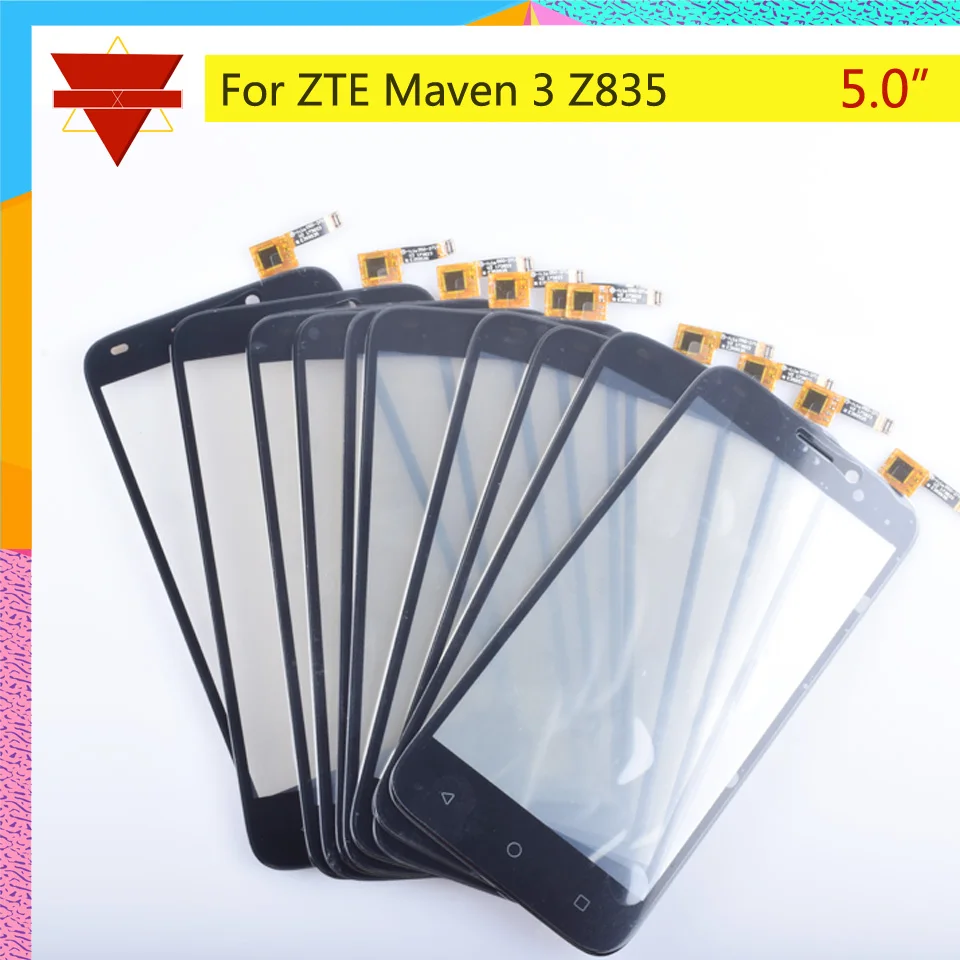 

10Pcs/lot Touch Screen Digitizer For ZTE Maven 3 Z835 Touch Panel Touchscreen Lens Front Glass Sensor NO LCD Z835 Replacement