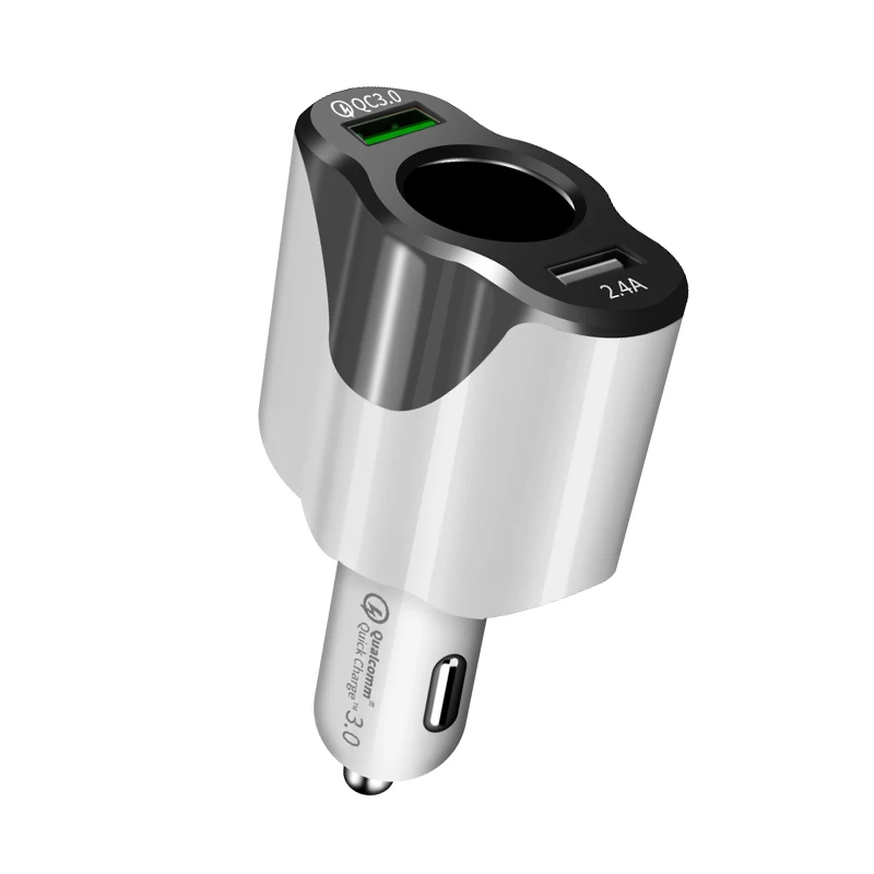 

120W USB Car Charger Adapter Fast Charging Voltmeter Cigarette Lighter Socket Splitter for Phone Tablet GPS DVR