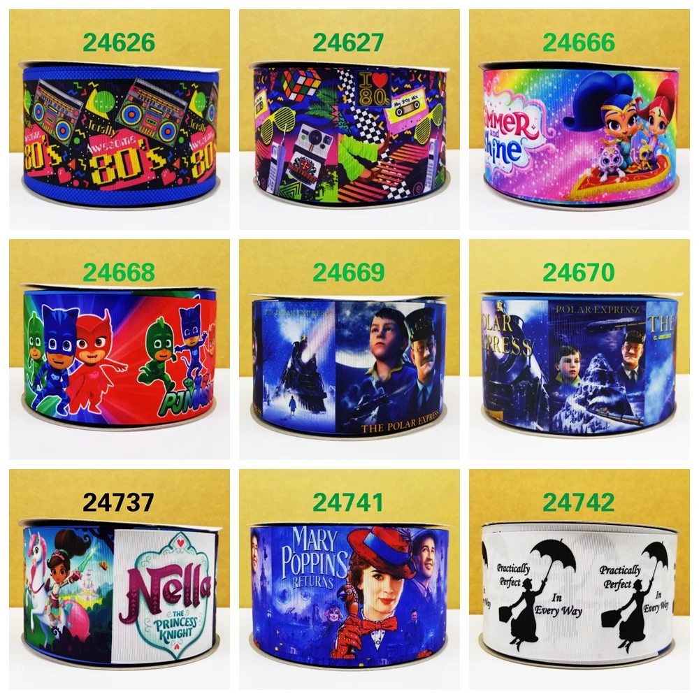 

Free shipping 2018 new arrival ribbons Hair Accessories ribbon 10 yards printed grosgrain ribbons 24626