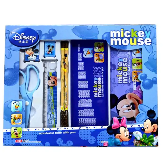 7 шт./компл. Disney Микки и Минни Маус мультфильм шаблон набор канцелярских