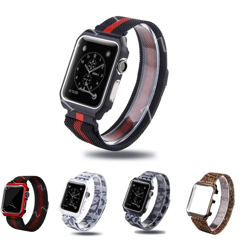 

Milanese Loop Watch Band Strap for Apple Watch 42MM Series 3 2 1 Stainless Steel Watchband+Case Bracelet Wristband for iWatch
