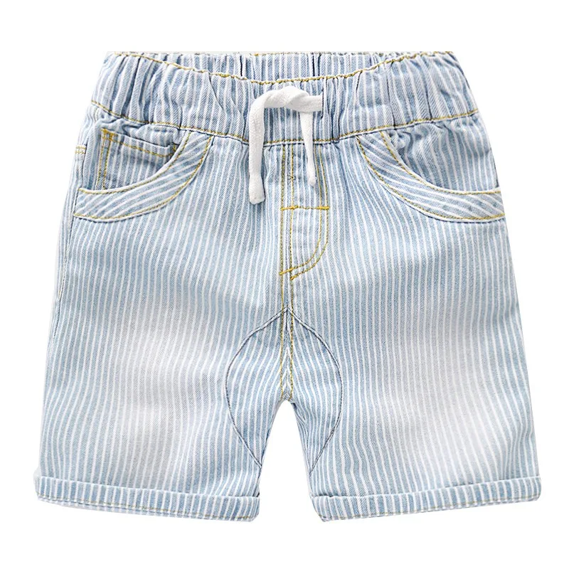 

New Summer Kids Short Denim Shorts For Boys Fashion Boy Short Jeans Children Pants Boys Shorts Blue Stripes Boys Clothing