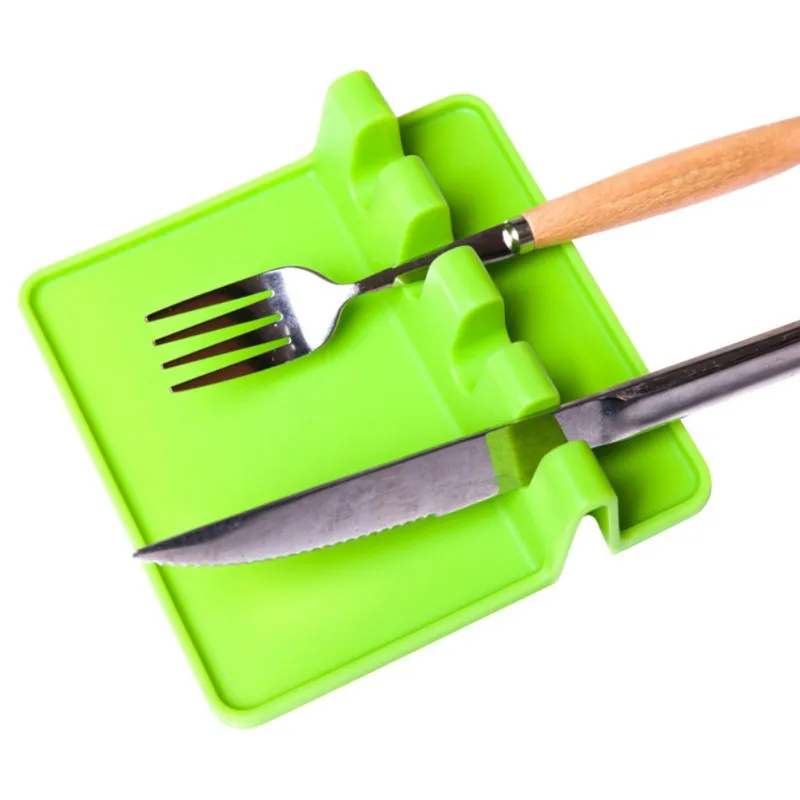 Термостойкая ложка, вилка, коврик для дома, кухонная посуда, силиконовая ложка для отдыха, лопатка, кухонные инструменты и кухонный инструмент