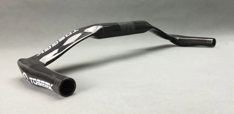 Toseek полностью углеродный ручки руля TT рукоятка для дорожного велосипеда 31,8*400/420/440 мм матовый блеск UD finish черный велосипед части