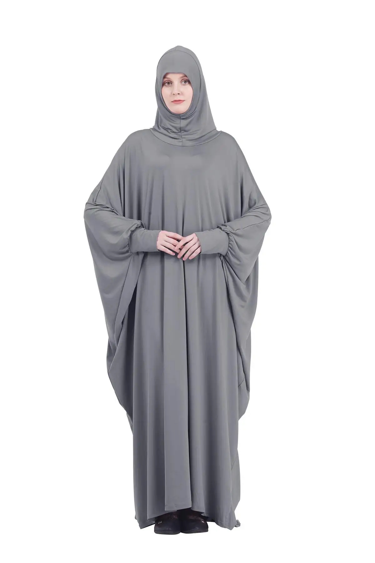 Мусульманский Для женщин Молитвенное платье Абаи рукав "летучая мышь" Хиджаб джилбаба накладные костюм, накидка, Восточный Халат арабских полное покрытие халат Исламская, молитвенная одежда; Новинка