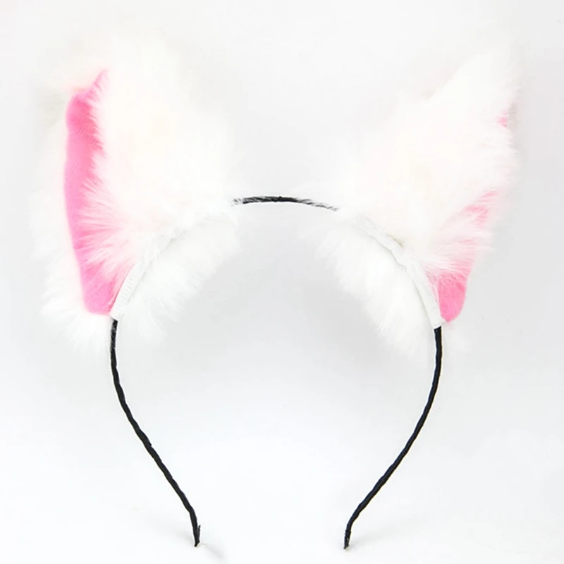 

2018 Cat Ears Hair Accessories For Women Female Ladies Head Band Long Fur Headwear Party Christmas Costume Girls Women