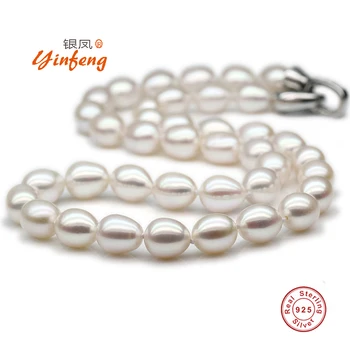 

[MeiBaPJ]10-11mm AAAA Perfectly Rice-shape Freshwater Pearl Necklace High Quality