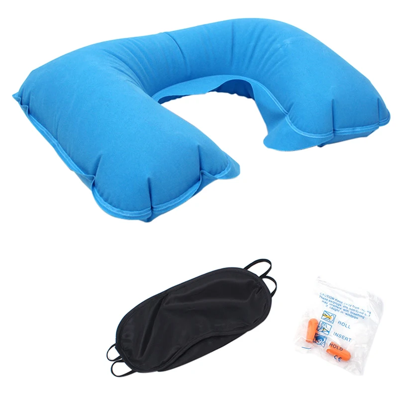 U miss Functional Inflatable Neck Pillow + Soundproof earplugs