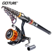 Goture Rod Combo рыболовный комплект 1,8 m-3,6 m телескопическая удочка+ 11BB спиннинговая Рыболовная катушка GT4000 Рыболовная катушка Pesca снасти