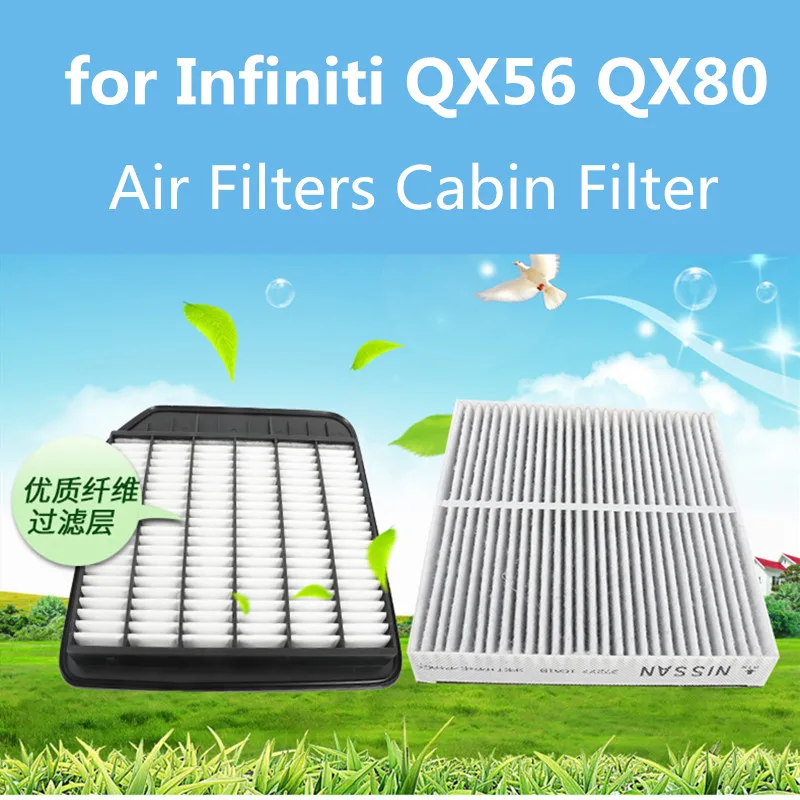 

Car Air Filters Cabin Filter Oil Filters for Infiniti QX56 QX80 Air Conditioning Intake System Conversion Accessories