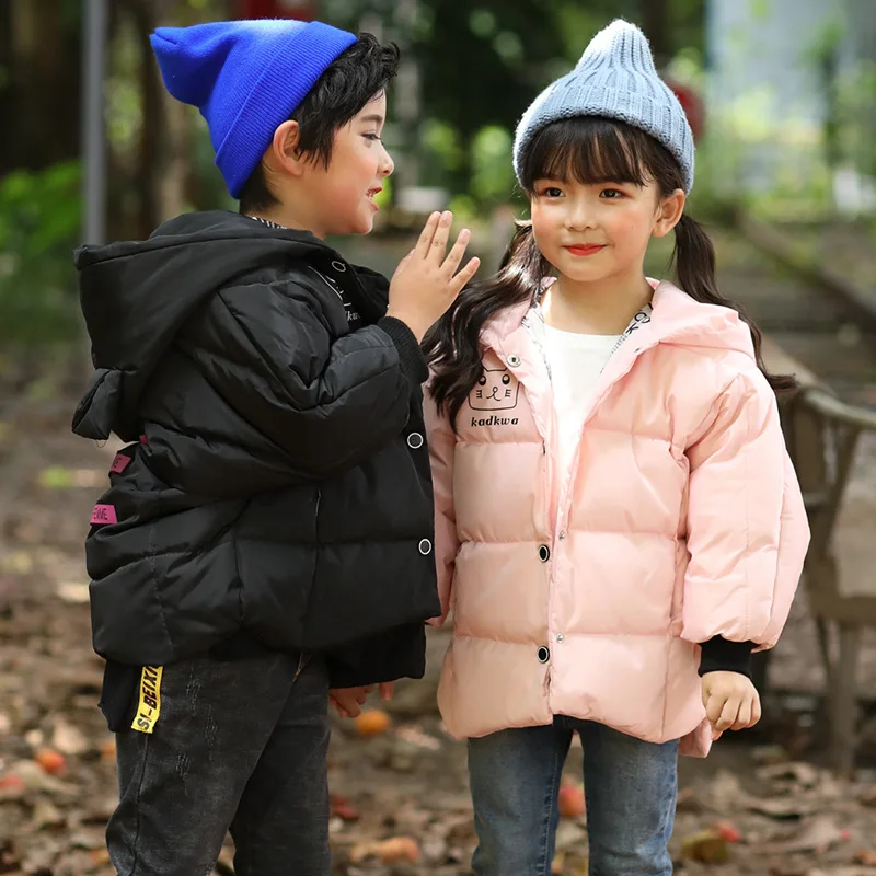 

Children's Down Jacket Clothes Winter Coat Girls Short Style Bat Sleeve Cotton-padded Outerwear 3-10 Years