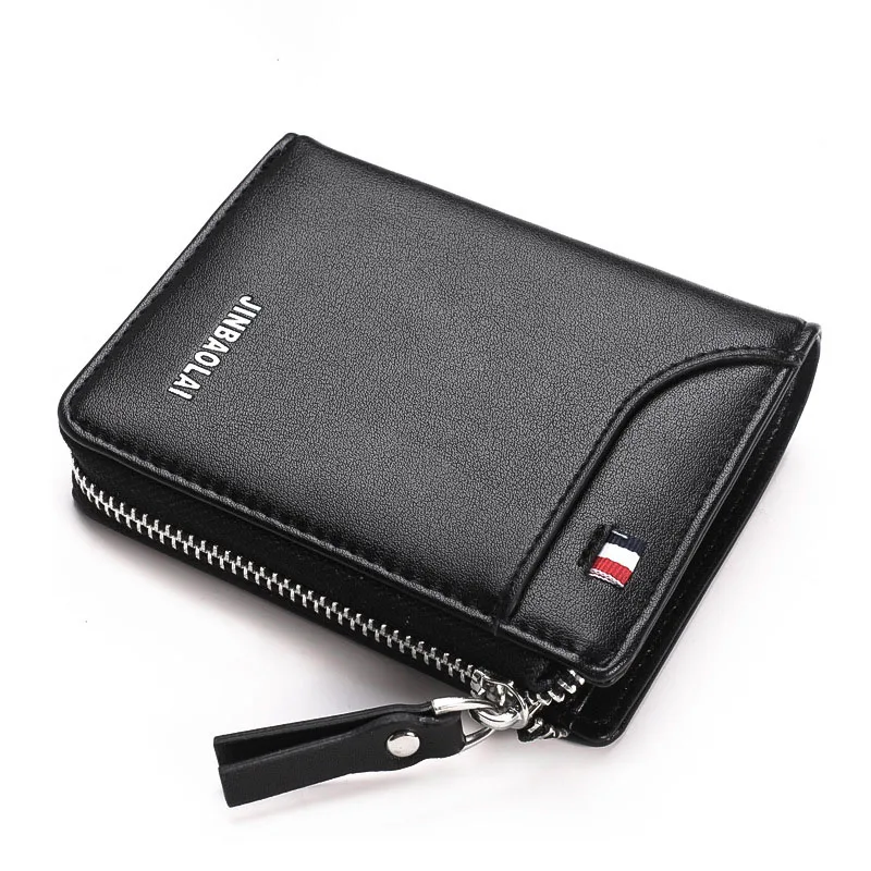 

Men's Wallet Short Men's Short-style Vertical Business Men's Zipper Youth Zipper Card Bag Holder