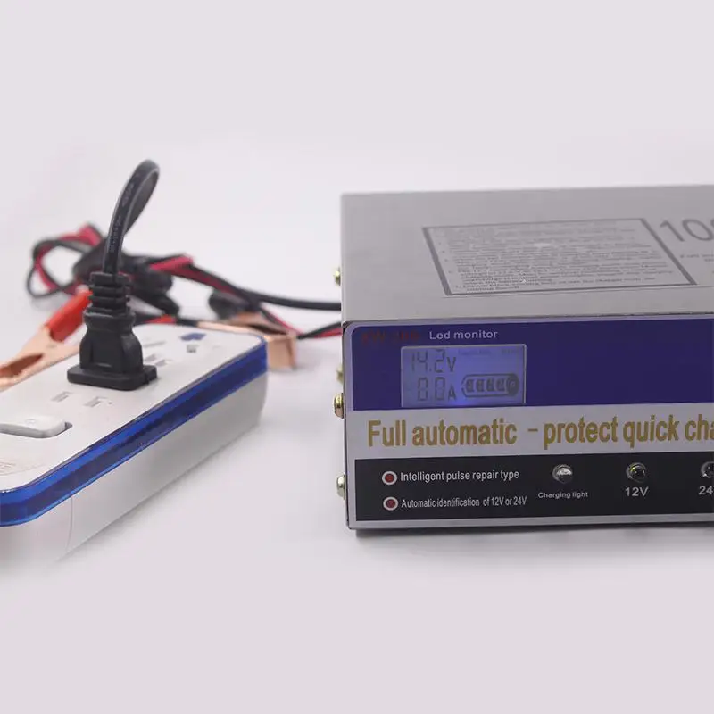 LumiParty автоматическое зарядное устройство 110 В 220 В до 12 В 24 в интеллектуальный импульсный ремонт Тип зарядки зарядное устройство 100AH r30