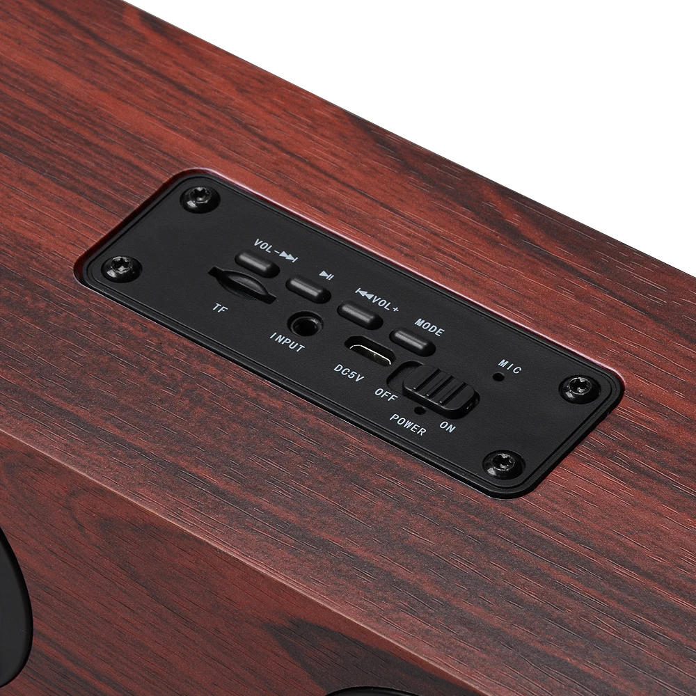 Портативный сабвуфер деревянные Беспроводные Bluetooth 4 2 динамики с