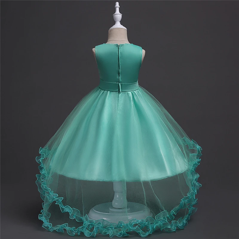 

Kids Wedding Party Dresses For Girls 2018 Flower Princesse Dress Sleeveless Children Costume Girls Prom Gown