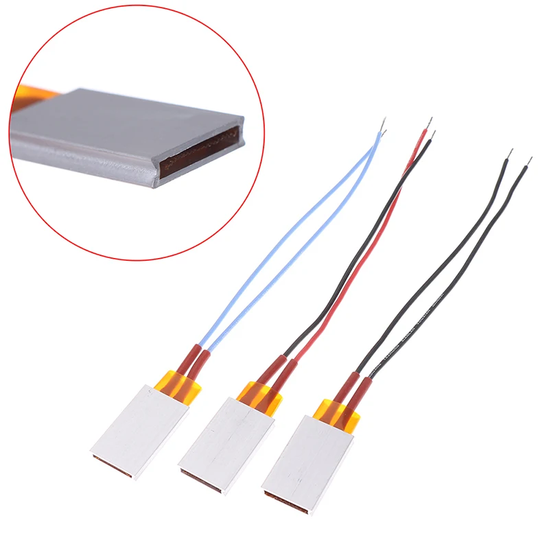 

1pc 12V 35*21mm Aluminum Constant Temperature PTC Heating Element Thermostat Heater Plate