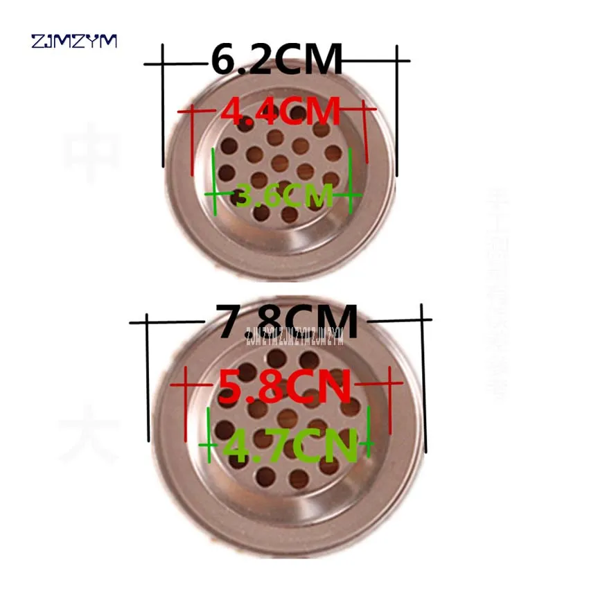 1pc Floor drain cover stainless steel copper washing machine floor drain cover round sewer filter pool D112 Kitchen Drains