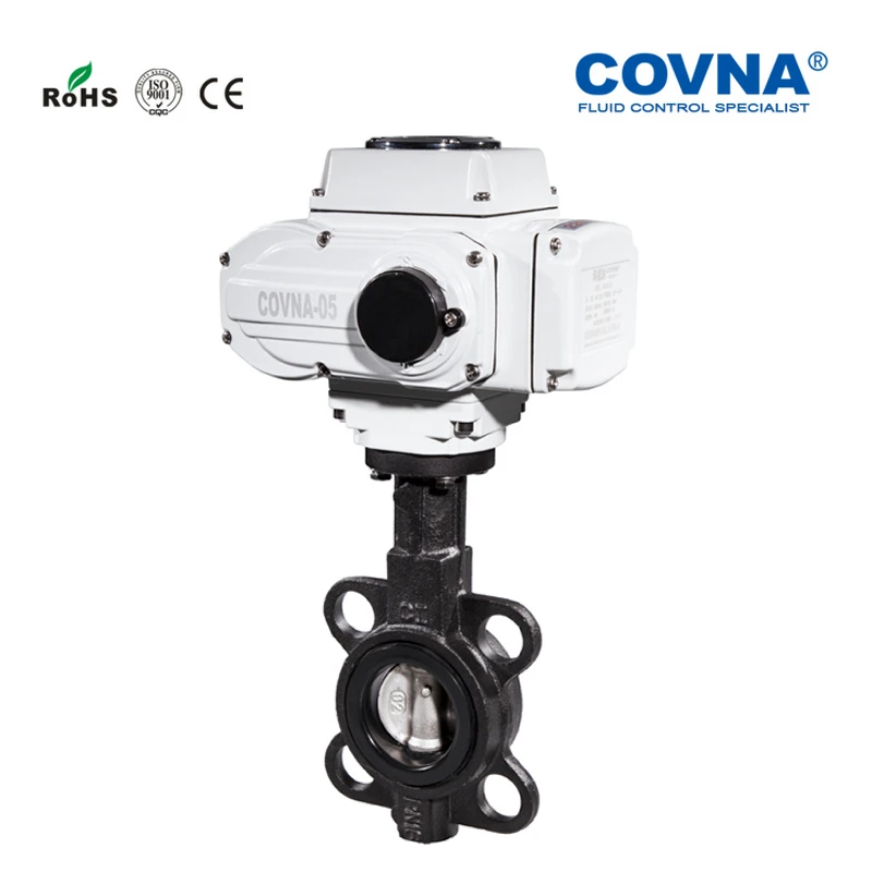 10 ''Чугунная Пластина тип Электрический Дроссельный клапан литья Вафли Моторный Дроссельный клапан EPDM уплотнение на Выкл